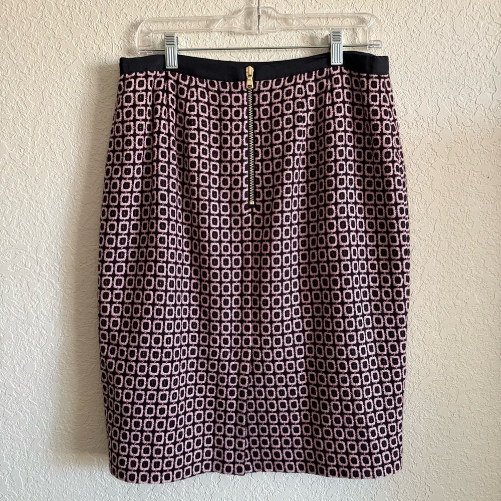 Talbot's Wool Blend Pencil Skirt Geometric Pattern Knee Length Women’s Size 10 - Picture 2 of 10